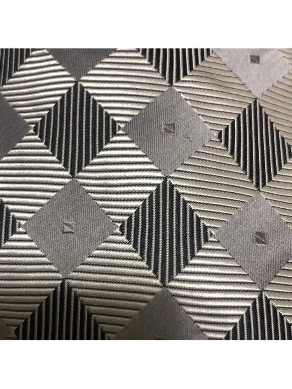 Roberto Villini Black and Gray Diamond Print Tie
